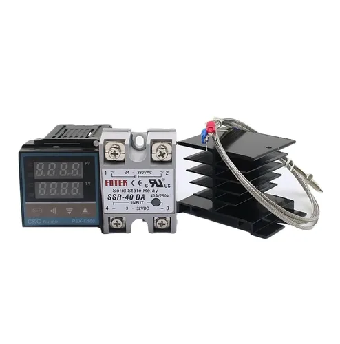 Miniatura 9 de REX-C100 - Termostato digital PID, salida SSR, relé SSR, sonda de termopar K (color: C100, juego 1)