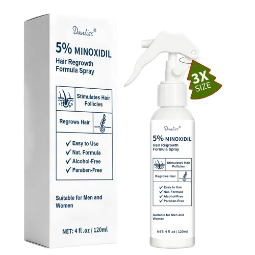 5% de minoxidil para hombres y mujeres, tratamiento para el crecimiento del cabello y la barba con biotina y romero para adelgazamiento y pérdida de