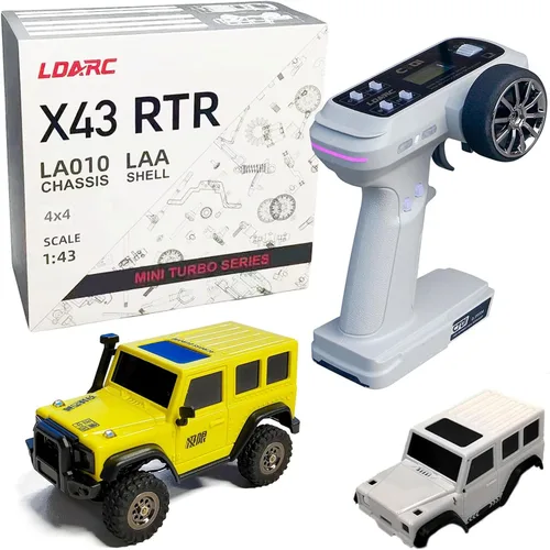 LDARC 1:43 Escala Mini RC Crawler RTR RC Rock Truck 4x4 2.4GHZ Grado Pasatiempo Control Remoto Modelo de Vehículo RC Buggy, Viene con un Cuerpo