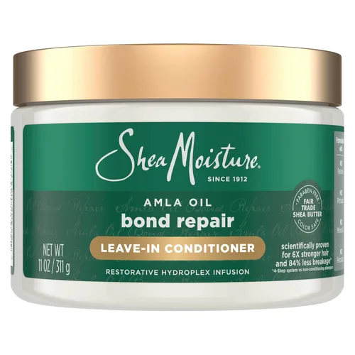 Acondicionador Sin Enjuague Reparador de Enlaces Shea Moisture con Aceite de Amla Protege Contra el Daño y Fortalece los Enlaces del Cabello con