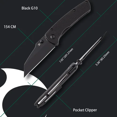 Miniatura 6 de KANSEPT Main Street - Cuchillos de bolsillo plegables de 7.92 pulgadas con hoja Wharncliffe de 3.36 pulgadas lavada a la piedra de 60.6 in y mango