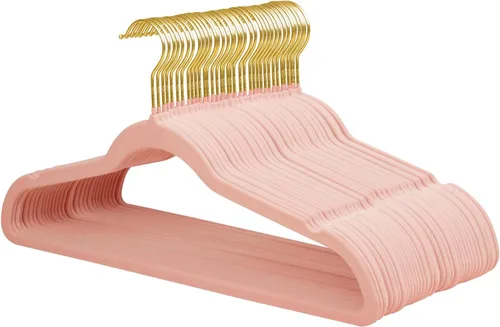 Miniatura 18 de ManGotree Perchas de terciopelo para abrigos, perchas antideslizantes de fieltro para trajes, colgador de ropa ultradelgado que ahorra espacio