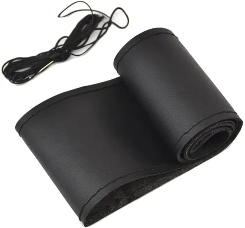 Miniatura 9 de AUTOXBERT Funda de volante de 38 cm/15 pulgadas de piel con costura, funda de volante transpirable y antideslizante para Nissan Qashqai Toyota Camry