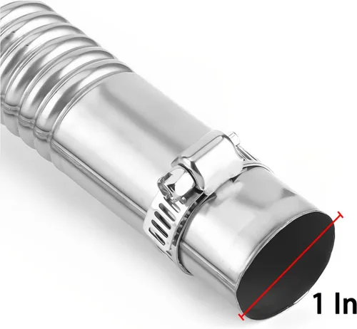 Miniatura 2 de Tubo de escape interior, tubo de escape de 2.5cm/1 pulgada de diámetro interior, calentador de aire flexible para estacionamiento de automóviles