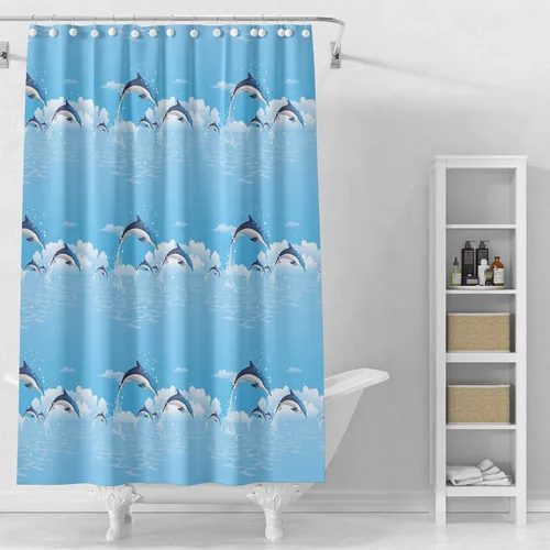 Miniatura 12 de Forro de cortina de ducha de 72 x 72 pulgadas, forro de ducha ligero de plástico impermeable 4G para baño, con agujeros de ojales y 3 pesos