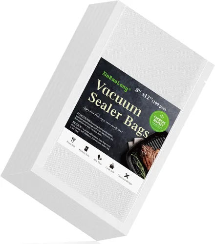 Miniatura 8 de Vacuum Sealer Bags For Food - 50 Quart 8" x 12" - Commercial Grade BPA Free Bag - Durable Customized Size Food Vac Bags for Storage and Sous Vide