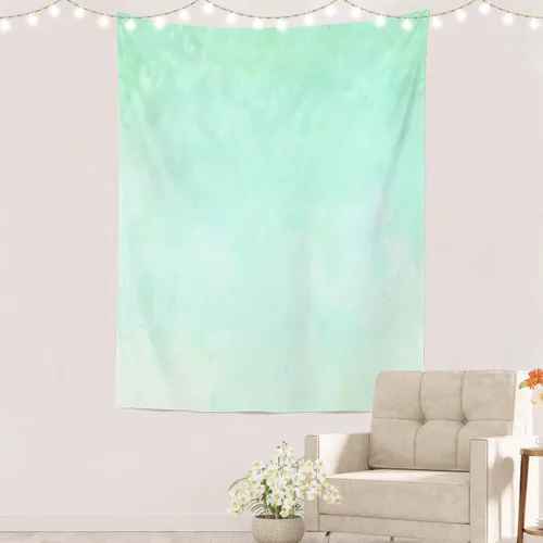 Miniatura 26 de Batmerry Tapiz azul y blanco, tapiz abstracto de pintura azul, negro, gris y blanco, para sala de estar, dormitorio, pared, decorativo, 51.2 x 59.1