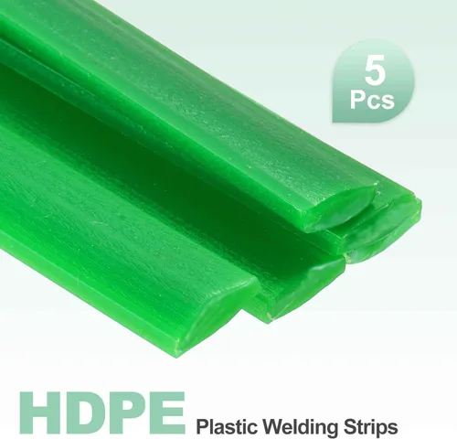 Miniatura 3 de MECCANIXITY 5 varillas de soldadura de plástico verde de 0.374 in x 9.843 in HDPE cinta plana de soldadura de plástico para reparar tanques de agua
