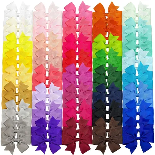 Miniatura 11 de 24 lazos para el cabello de 3 pulgadas para niñas, cinta de grogrén, pinzas para el pelo de bebé, accesorios para el cabello de niños pequeños