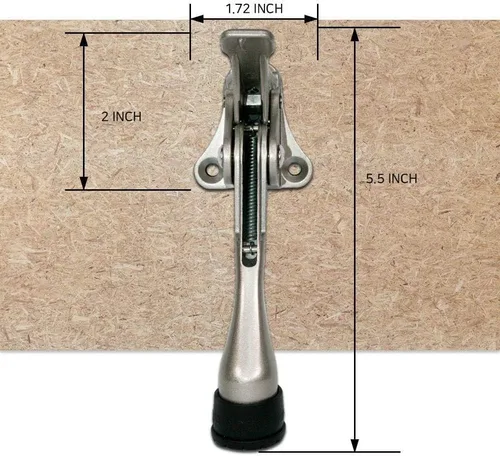 Miniatura 8 de Tope de puerta de un solo toque, con cuña, topes de puerta resistentes, para la parte inferior de la puerta, con puntas de goma de altura ajustable
