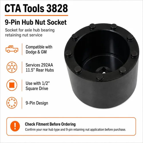 Miniatura 3 de CTA Tools 3828 Buje Tuerca de Tuerca, 9 Pines - Compatible con Dodge