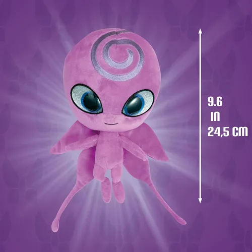 Miniatura 5 de Miraculous Ladybug Kwami Mon Ami - Peluche de Nooroo la mariposa, animal de peluche súper suave, figura de peluche coleccionable de 9 pulgadas