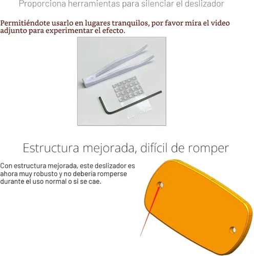 Miniatura 4 de DjuiinoStar Deslizador antiestrés silencioso (fibra de carbono), operación sedosa y suave, robusto, grande y ligero, fuerte retroalimentación