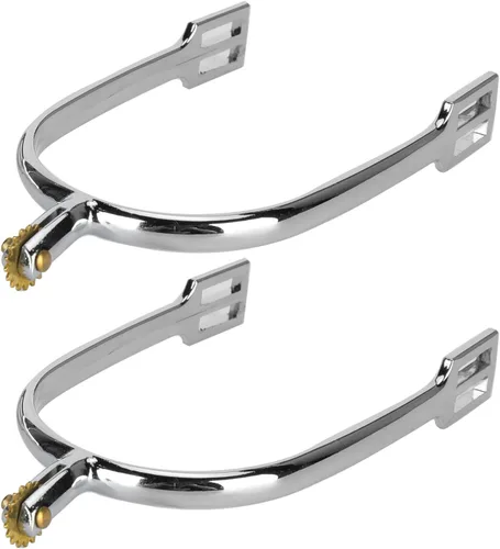 Miniatura 2 de Zerone Espuelas de Caballo, Monturas Horse Spurs Accesorios de Caballo Espuelas de Aleación de Zinc Inglés Caballo Accesorio con Perilla de Cobre