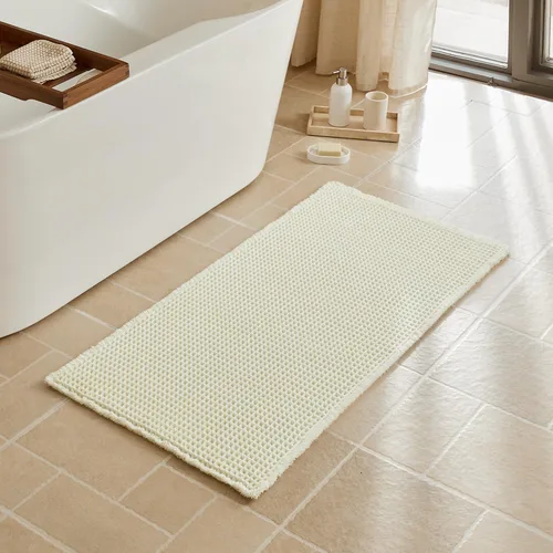 Miniatura 103 de Triohero Tapete de baño con diseño de gofre, tapete de baño pequeño y bohemio, antideslizante, lavable, ultra suave, súper absorbente, de secado