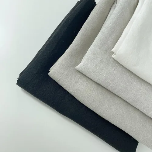 Miniatura 3 de Tela de lino natural oscura y ligera de alto trenzado Material versátil y duradero para creaciones elegantes, ideal para coser y decoración