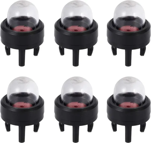 6 bombillas de cebador para Husqvarna, Poulan, Echo Gas Motosierra Soplador Desbrozadora Sierra Poste, OEM 188-512 188-512-1 35879516 503936601