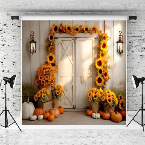 Miniatura 12 de Kate Fondo de fotografía para el día de Acción de Gracias, otoño, calabaza, decoración del hogar, fondo para niños, fiesta, estudio (7 x 5 pies)