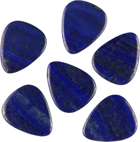Miniatura 86 de Púa de guitarra o bajo de Obsidiana de Caoba en vidrio volcánico - 3.0 mm de calibre ultra pesado - Forma 351 - Púa exótica artesanal de gema