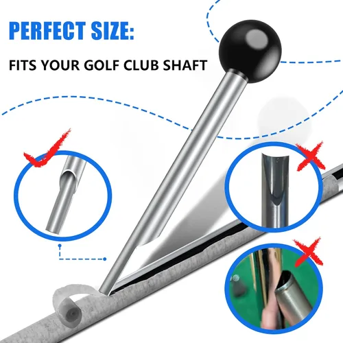 Miniatura 5 de 2thpart Herramienta de extracción de cinta de agarre de golf, sin residuos de cinta, eliminación rápida - Perfecto para regriptar ejes de grafito