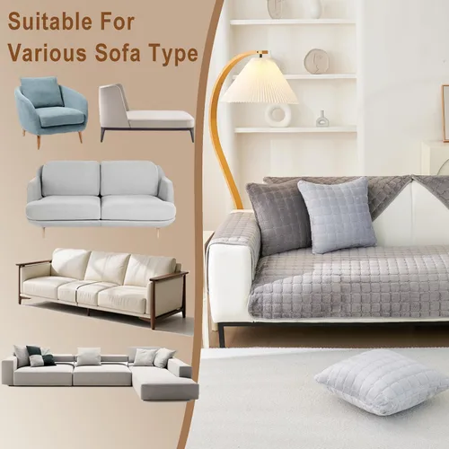 Miniatura 6 de Fundas para reposabrazos de sofá, fundas de terciopelo mullido para sofá, fundas antideslizantes para sillón, fundas para reposabrazos
