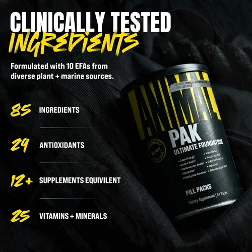 Miniatura 5 de Animal Pak - Suplemento multivitamínico conveniente para hombres y mujeres, paquete diario todo en uno de vitaminas y suplementos - Zinc, vitaminas