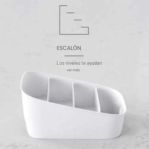 Miniatura 2 de YouCopia ShelfBin - Organizador de paquetes, contenedor dividido elevado de 4 niveles en escalera, organizador de almacenamiento sin BPA