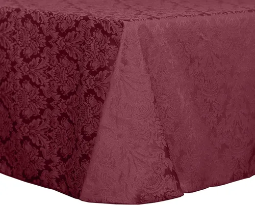 Miniatura 4 de Ultimate Textile Saxony - Mantel cuadrado de damasco (107.9 x 107.9 in), color marfil
