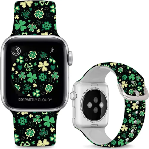 Miniatura 8 de Correas de silicona suaves compatibles con Apple Watch Band de 1.496 in 1.575 in 1.614 in 1.654 in 1.732 in 1.772 in 1.811 in 1.929 in, correa