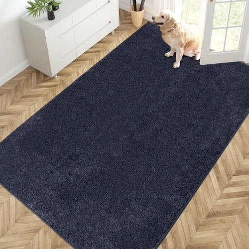 Miniatura 28 de PURRUGS Alfombra de área de fácil cuidado de 4 x 6 pies, antideslizante, lavable a máquina, tapete para puerta de perro, resistente a las manchas
