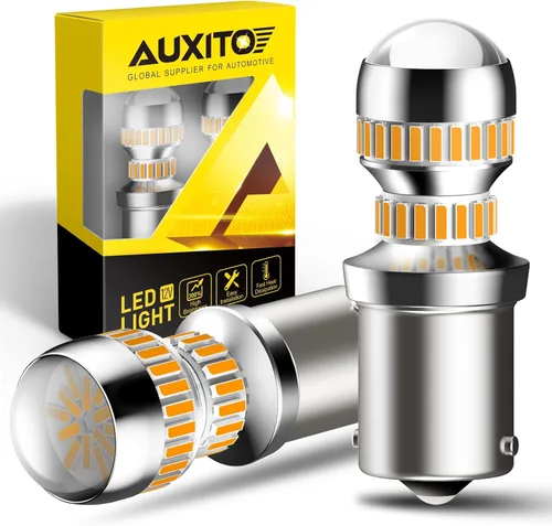 Miniatura 12 de AUXITO 1156 Foco LED blanco 400% súper brillante 7506 BA15S P21W, foco de repuesto con proyector para luz de reversa, luz trasera, luz de freno