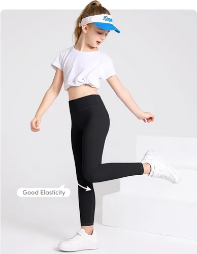 Miniatura 2 de Domee Girls Athletic Leggings Workout Yoga Pants Pack of 3