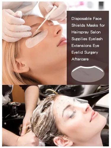 Miniatura 5 de EBANKU 200 piezas Protectores de ducha para ojos y cara mejorados, visera de ducha para cejas, protectores desechables de pestañas para adultos