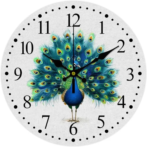 Miniatura 8 de CHGCRAFT Cardinal - Reloj de pared de 12 pulgadas, funciona con pilas, sin tictac, silencioso, reloj de pared decorativo para sala de estar