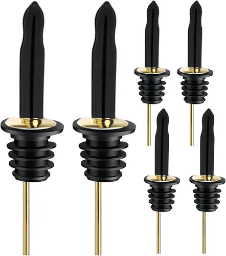 Miniatura 10 de Pafusen Paquete de 12 vertedores de botellas de licor, boquilla para verter licor para botellas de licor, boquilla dispensadora de aceite de oliva