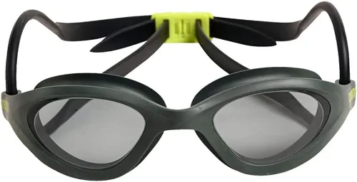 ARENA Gafas de natación 365, lentes antiniebla, gafas para nadar con lentes anchas, puente nasal autoajustable Verde oscuro (lente ahumado)