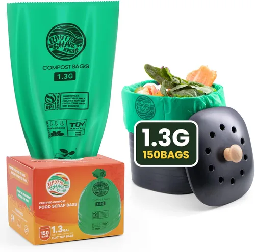 Miniatura 15 de Bolsas de compost 3 galones, 100 unidades, bolsas de compost para restos de comida que caben en el contenedor de la encimera, bolsas pequeñas