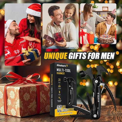 Miniatura 3 de Regalos para hombres, multiherramienta 12 en 1, regalos de aniversario de cumpleaños para hombres, papá, marido, él, abuelo, regalo único para papá