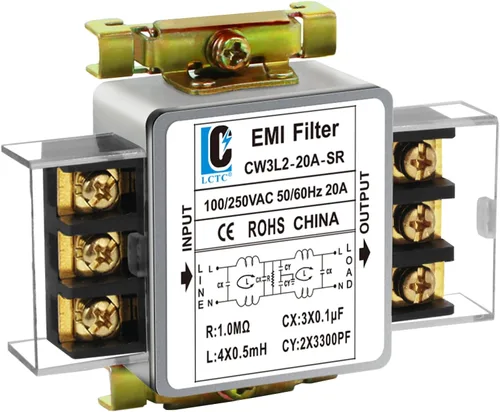 120V Power EMI línea filte, ruido, supresor para electrodomésticos, equipos industriales y médicos, 115V/250V 20A 50/60Hz