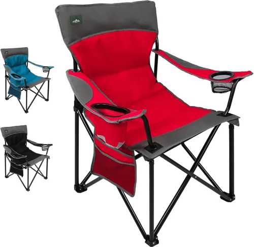 Miniatura 7 de Northroad Silla plegable de campamento resistente para exteriores, silla plegable de hasta 300 libras para senderismo, picnic, patio, playa, pesca