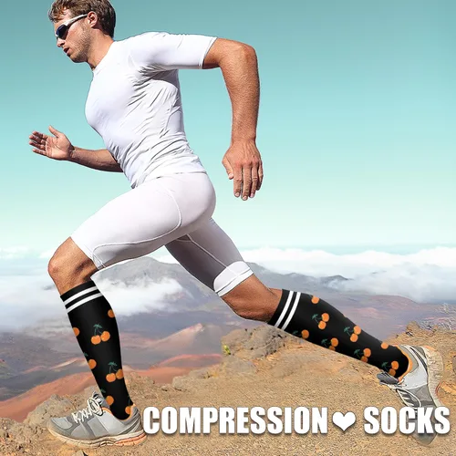 Miniatura 58 de Paquete de 3 pares de calcetines de compresión médica para mejorar la circulación de mujeres y hombres, para correr, hacer deporte y amamantar