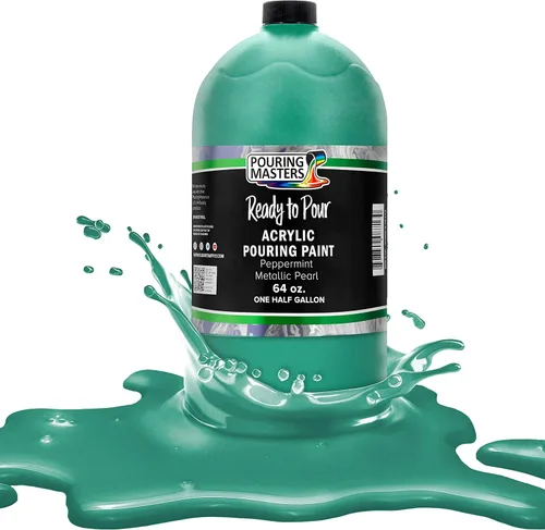 Miniatura 18 de Pouring Masters Royal Blue Metallic Pearl - Pintura acrílica para verter lista para verter – Pintura acrílica líquida premezclada de 32 onzas