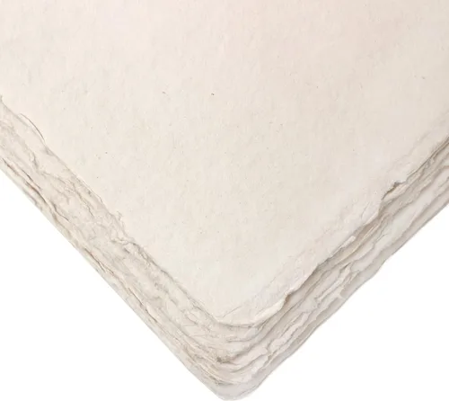 Miniatura 2 de Artway Indigo - Papel de trapo de algodón A5, 100% algodón/hecho a mano, textura media de 17.64 oz/m², A5 (25 hojas), blanco