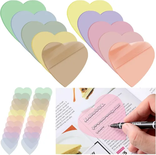 Jetec 500 hojas de notas adhesivas transparentes a granel de 3 x 3 pulgadas, notas adhesivas transparentes para libros transparentes, pestañas