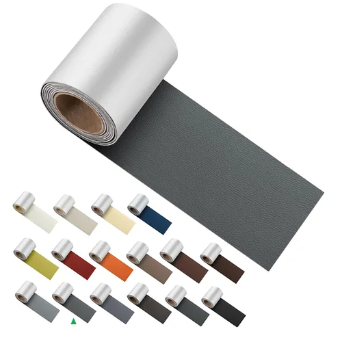 Miniatura 39 de ILOFRI Cinta de Parche de Reparación de Cuero 3x60 pulgadas, Respaldo de Fuerte Adhesión Autoadhesivo Kit de Reparación de Vinilo y Cuero para Sofá