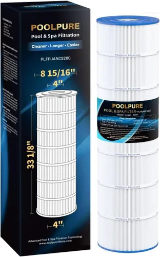 POOLPURE PLFPJANCS200 - Filtro de piscina que reemplaza a Jandy CS200, PJANCS200, Ultral-B9, R0462400, Unicel C-8418, Filbur FC-0823, Aladdin 35002,