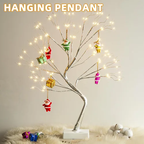 Miniatura 2 de PEIDUO Árbol de luces de hadas, 108 árboles iluminados LED para decoración interior, árbol de Navidad con 9 modos y temporizador, árbol de espíritu