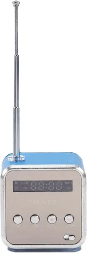 Miniatura 9 de Altavoz de radio FM portátil, MP3 MP4 estéreo digital, reproductor de música, soporte para tarjeta TF, disco USB, batería de 600 mAh, mini altavoz