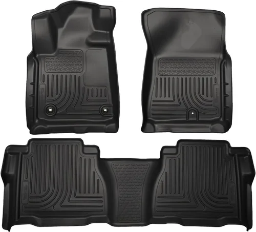Husky Liners Weatherbeater Alfombrillas de suelo | Compatible con Toyota Tundra, CREWMAX y Double CAB 2012-2013 | Delantero y 2da fila, 3 piezas