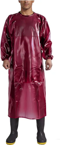 Miniatura 10 de SUJAN Traje Antisalpicaduras Delantal Impermeable Resistente a Químicos, Mono de PVC de Manga Larga Azul real